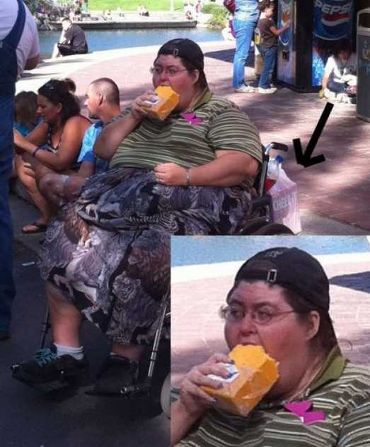 woman eating block of cheese