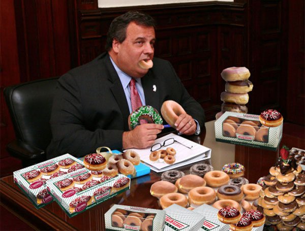 Being a box of doughnuts on Christie's desk