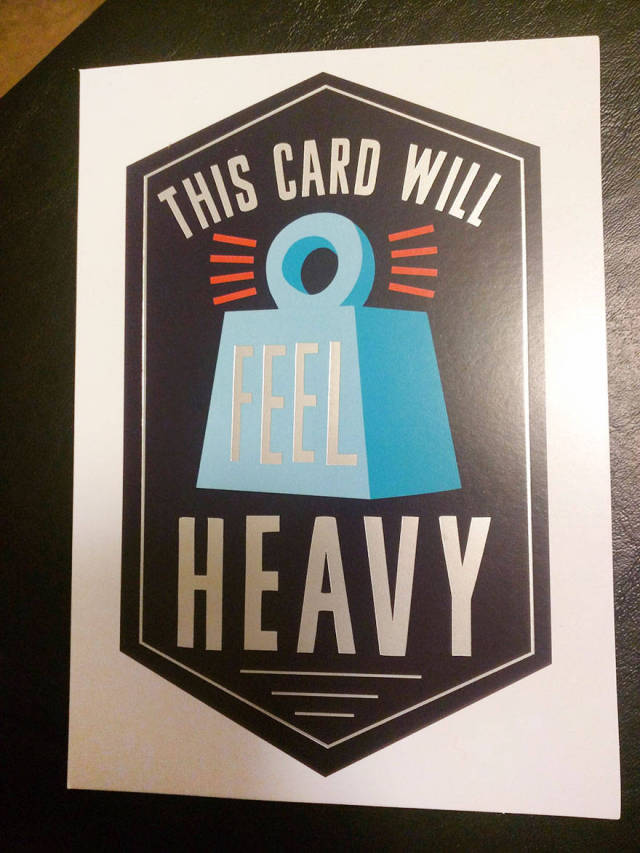 “Found out my girlfriend is cheating on me. Giving her this card tonight at my birthday dinner”