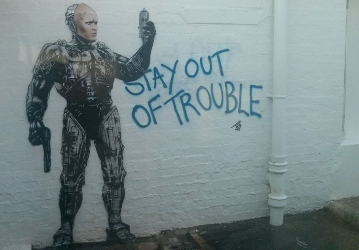 street art - Stay Out Of Trouble