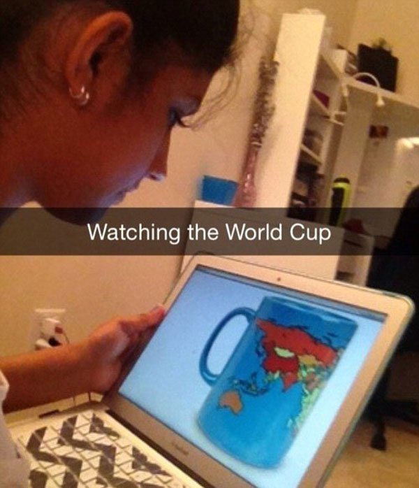 snapchat funniest snapchats - Watching the World Cup