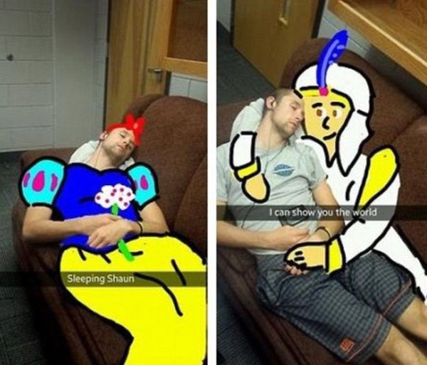 snapchat cute snapchat drawings - I can show you the world Sleeping Shaun