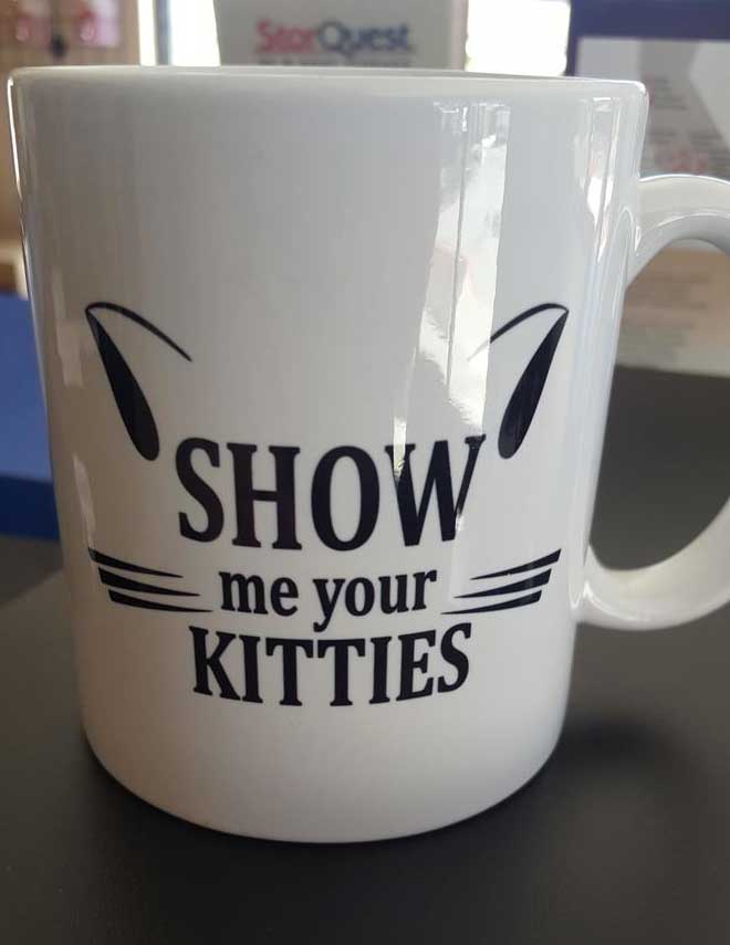 funny mug - Stor Quest Show me your Kitties