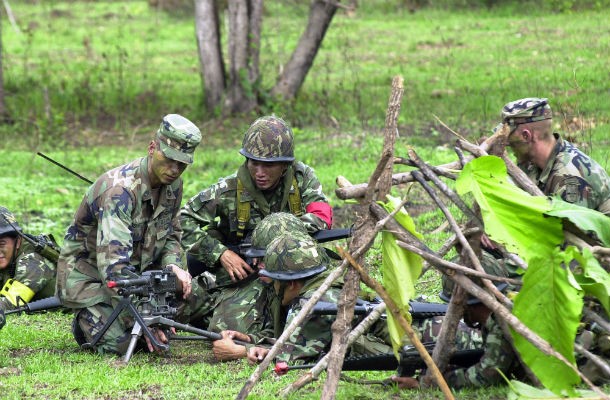 TAILAND-The military is the foundation of unity and peace in Thai society. Thailand has an impressive number of active personnel and tanks in the world. A more fascinating fact is that Thailand has an aircraft carrier but does not have an aircraft fleet (Since their AV-8S Matadors were withdrawn from service in 2006).