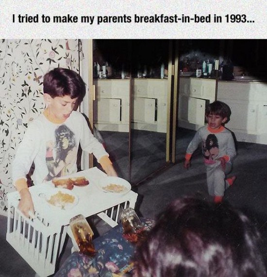 captured fail - I tried to make my parents breakfastinbed in 1993... bl.