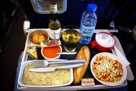 Airplane food-“My dad works for a large airline, he told me a few little things. 1) The two pilots are served different meals and cannot share. This is done in case of food poisoning. 2) Stealing food, even if they are going to throw it out can get you fired instantly.”
