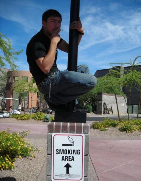 people take things literally - Smoking Area