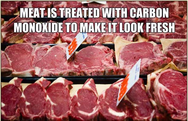 gross facts about meat - Meat Is Treated With Carbon Monoxide To Make It Look Fresh