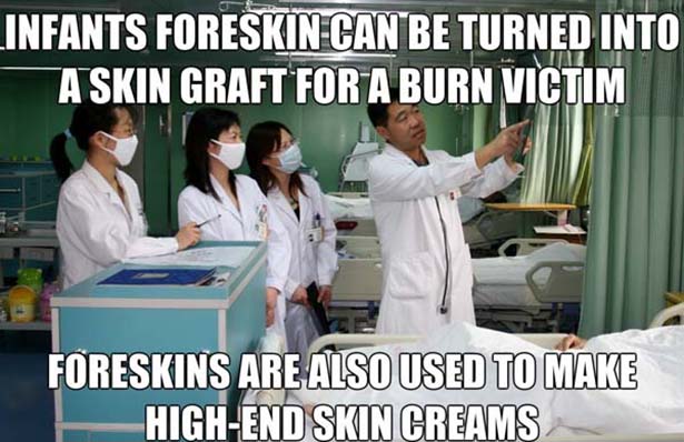 most disturbing facts - Linfants Foreskin Can Be Turned Into Askin Graft For A Burn Victim Foreskins Are Also Used To Make HighEnd Skin Creams