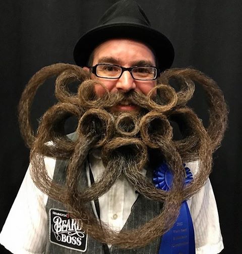 Full Beard Freestyle 1st place winner at the 2017 #RemingtonBeardBoss World #Beard and #Moustache Championships!!