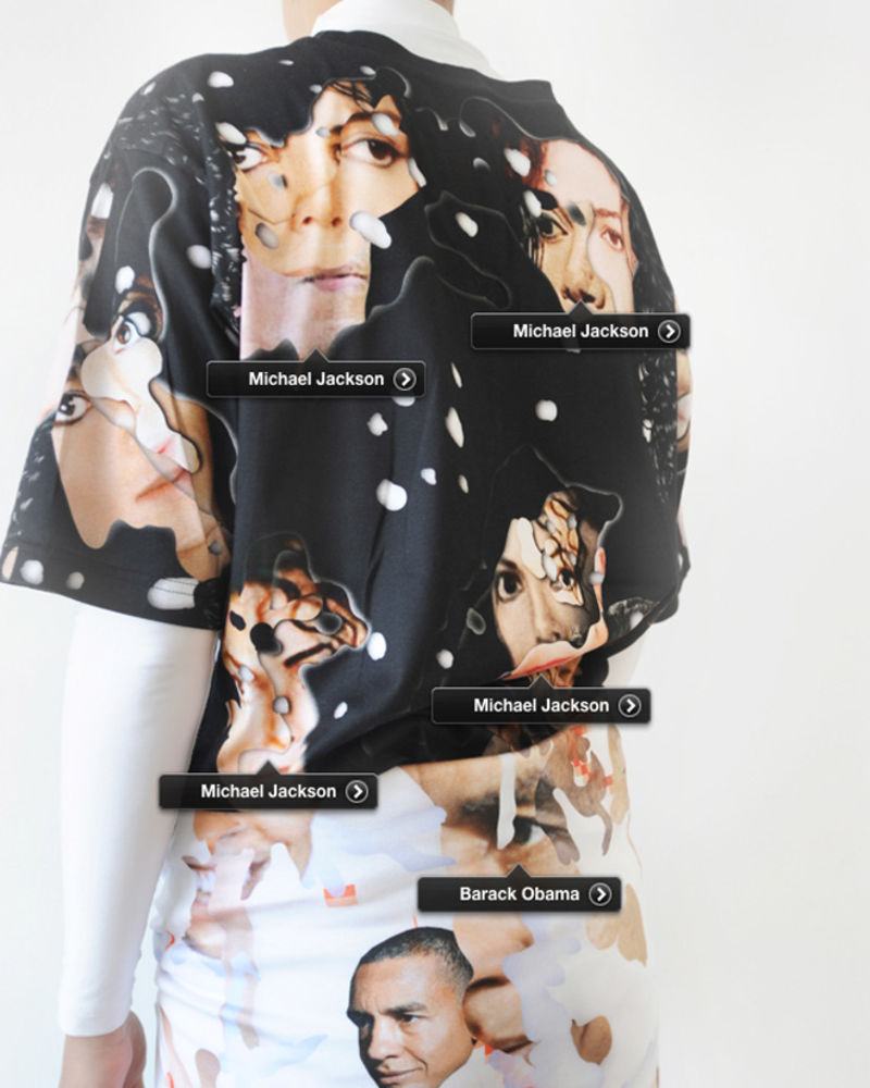 Anti Facial recognition clothing features multiple faces on them and can confuse cameras.