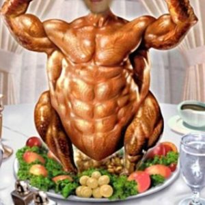 Thanksgiving porn meme - muscle turkey