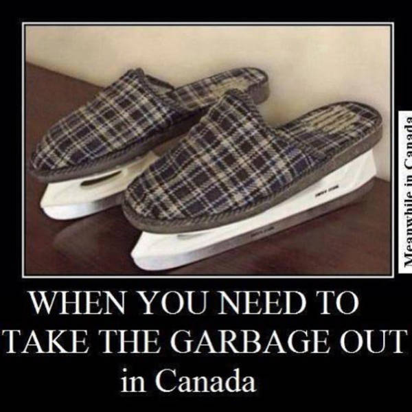 only in canada memes - Meanwhile in Canada When You Need To Take The Garbage Out in Canada