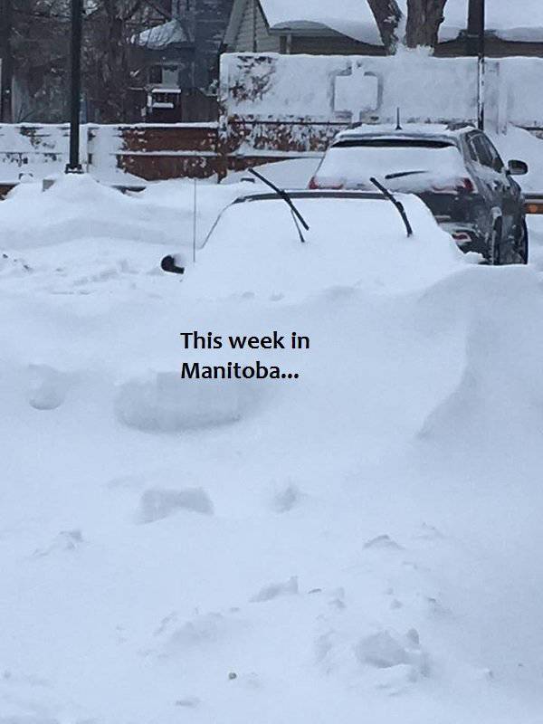 Snow - This week in Manitoba...