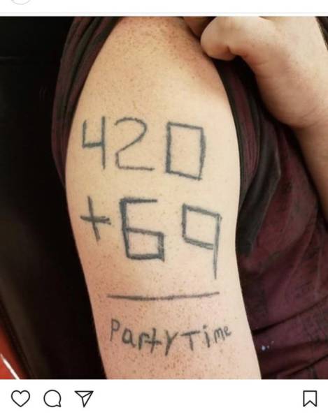 funny tattoos - 120 F69 Party Time Ado