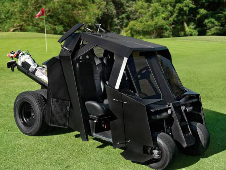 weird pic batman golf cart