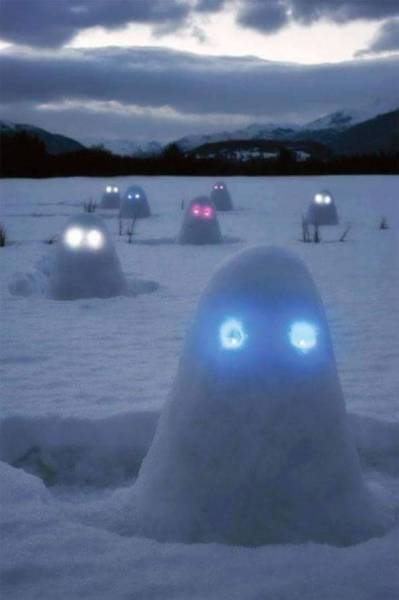 glow stick snowman