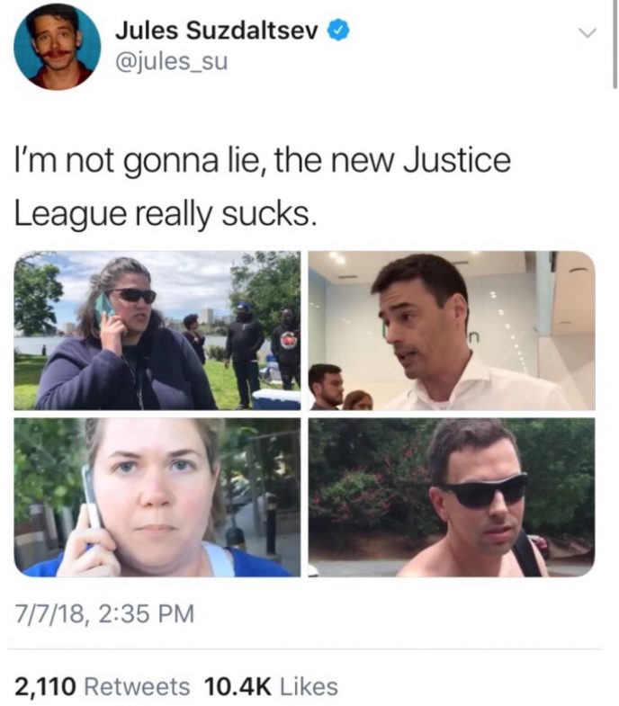 meme about facial expression - Jules Suzdaltsev I'm not gonna lie, the new Justice League really sucks. 7718, 2,110