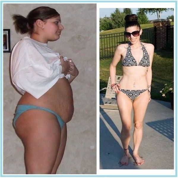 fat to thin transformation female