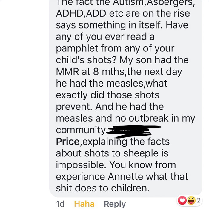 fine fact the Autism, Aspergers, Adhd, Add etc are on the rise says something in itself. Have any of you ever read a pamphlet from any of your child's shots? My son had the Mmr at 8 mths, the next day he had the measles,what exactly did those shot