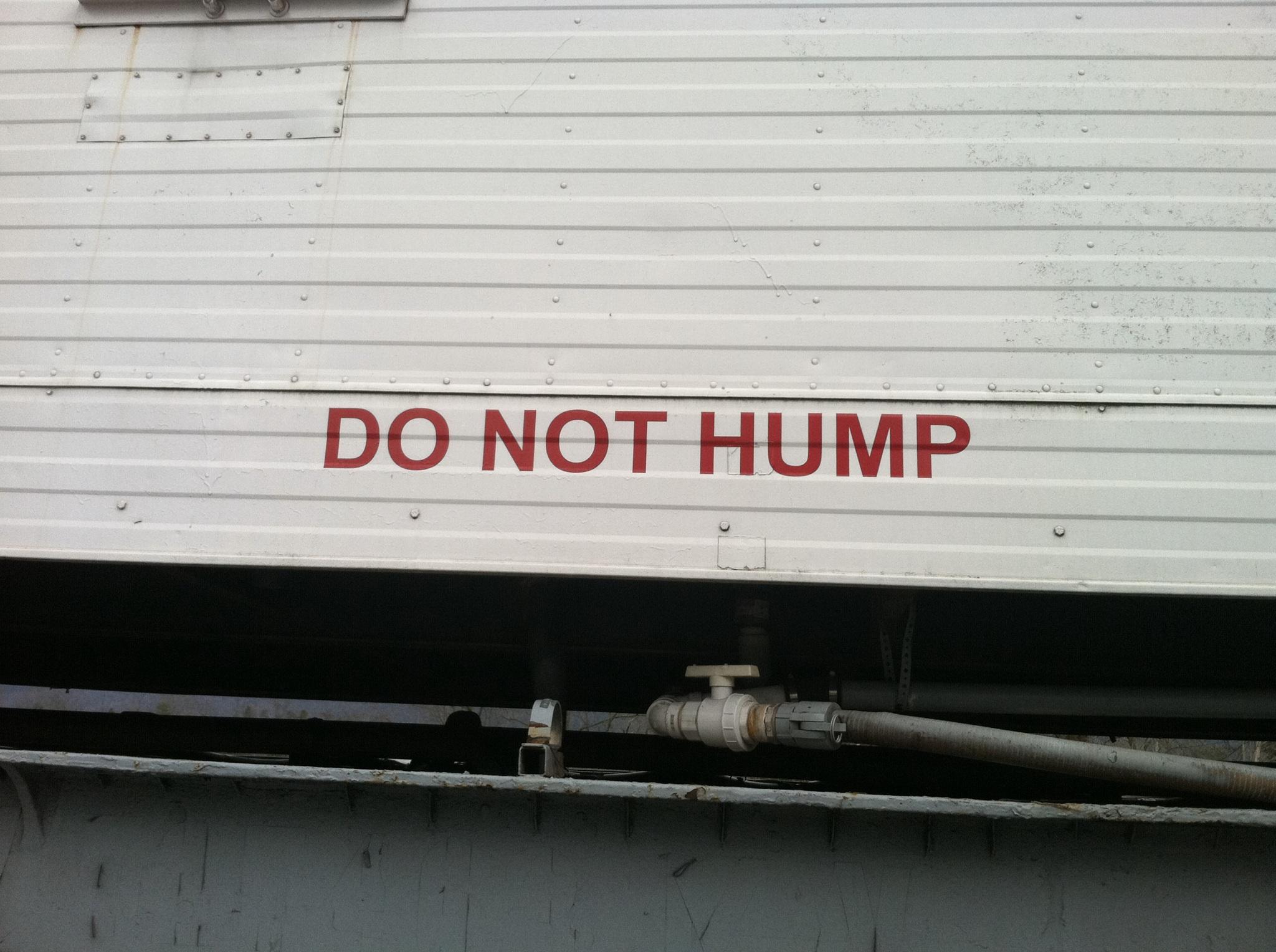 Sign on Railroad cars