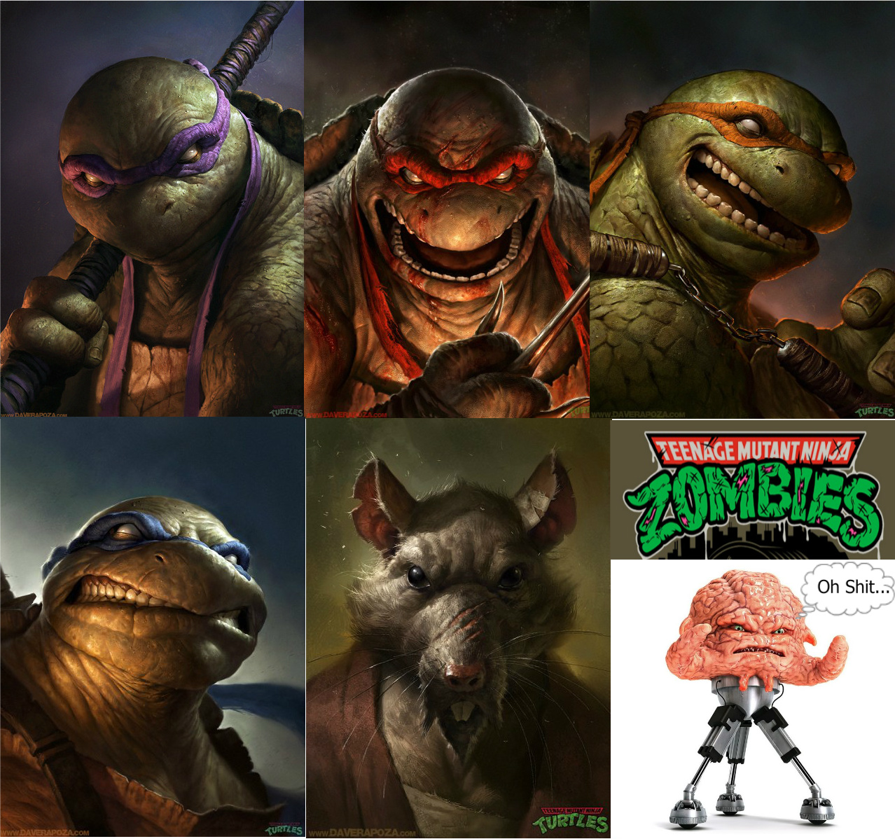 Credit to Dave Rapoza for the zombie turtles images