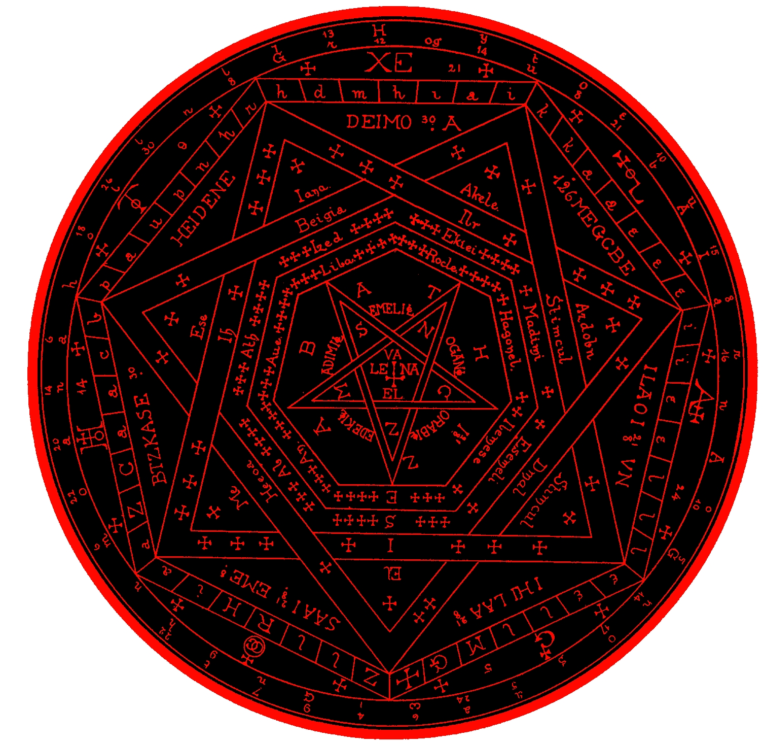 Самый загадочный знак. Енохианская пентаграмма. Енохианская пентаграмма Соломона. Магический круг магия сигилы. Сигилы Кроули.