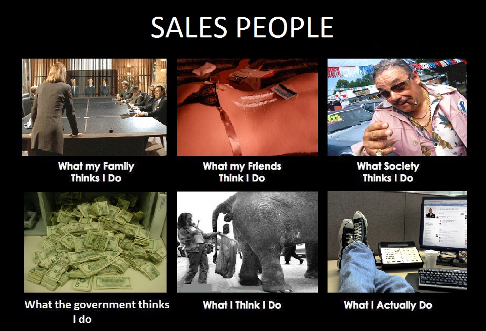 A little picture I made describing the global perceptions of a Sales Person