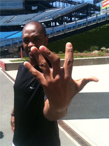 Torry Holt calls his crooked finger a symbol of the work he's put in
