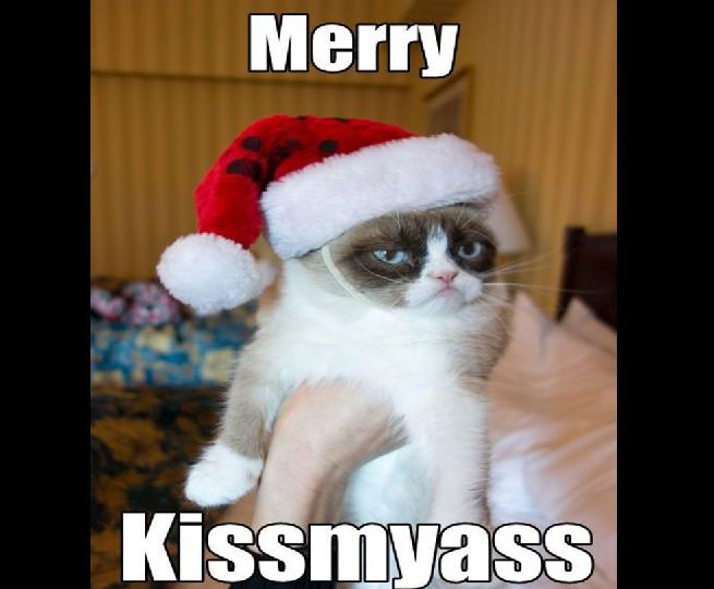 Grumpy Cat merry kissmyass - Merry Kissmyass