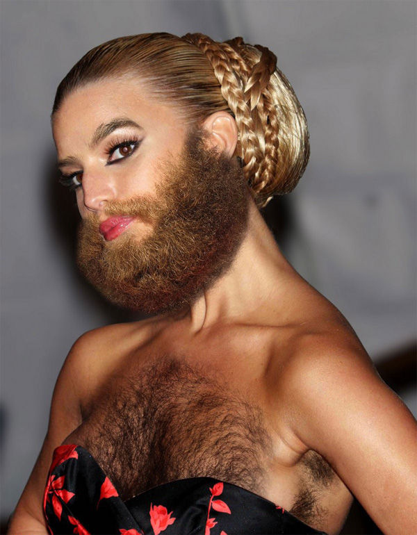 Female Celebrities with Beards.