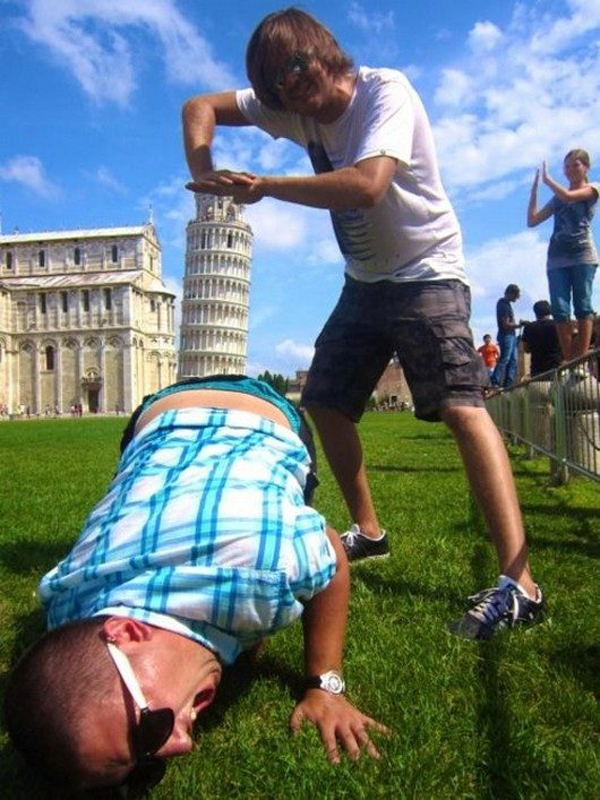 When the Tower of Pisa was being built, I'm not sure this is how they envisioned it being appreciated by future generations