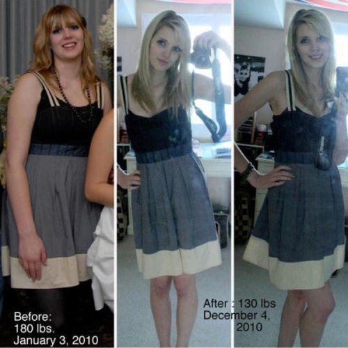 weight loss before and after weight loss - Before 180 lbs. After 130 lbs