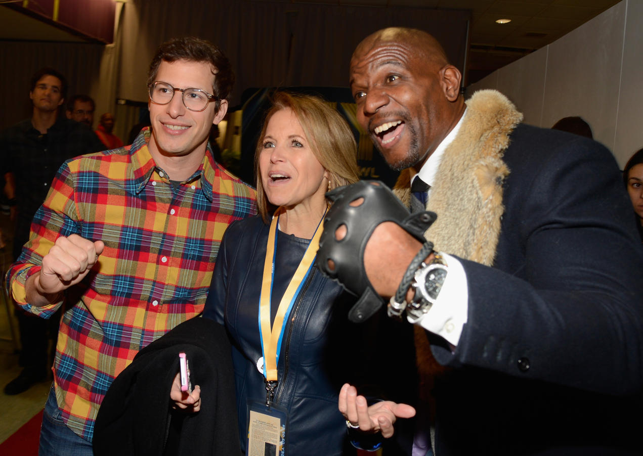 Andy Samberg, Katie Couric, and Terry Crews