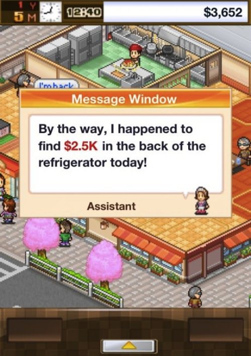 Video game - $3,652 I'm back Message Window By the way, I happened to find $ in the back of the refrigerator today! Assistant