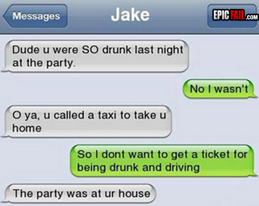 Drunk Text Message