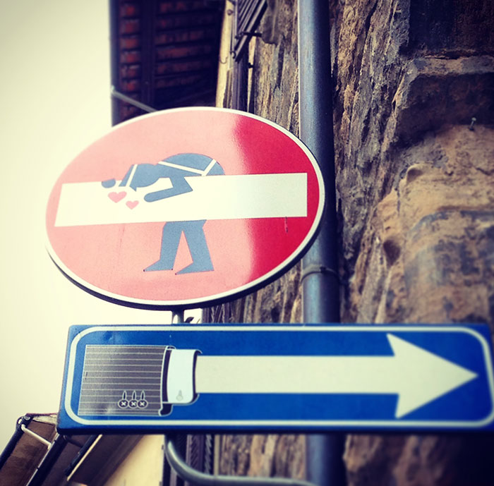 Creepy Road Signs in Florence