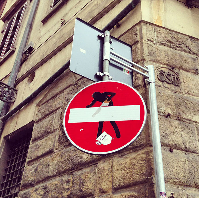 Creepy Road Signs in Florence