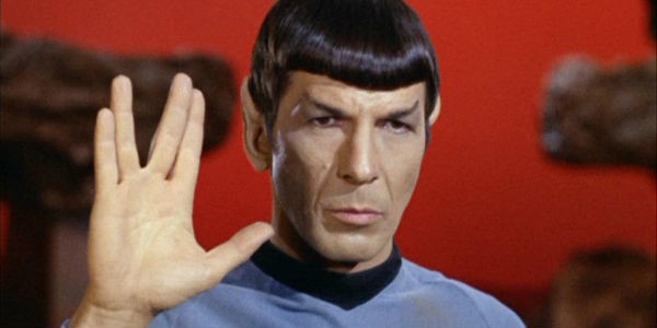 "Live long and prosper." Coming up with the phrase, as well as the V-shaped hand gesture, was created by Nimoy and actually stolen from Judaism, his family's religion. The phrase comes from a Jewish prayer and Hebrew ministers use the V-shaped gesture. For other members of the show, their fingers had to be glued together in order to make the sign.
