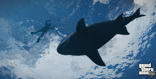 You can easily kill a shark with a few slashes of a knife. The GTA V online community started a trend of dragging their sharks onto land to show them off.