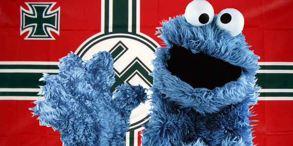 Cookie Monster was used to help neo-Nazis in Germany get their message on Aryan values to kids.