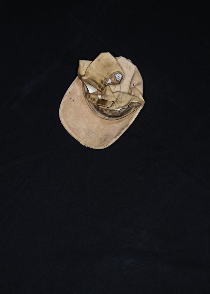 A husband’s hat. Lidia’s (Honduras) husband died two years ago from brain trauma during an impact with a train trying to come to America. It was the only item returned to Lidia when they delivered the body to her.