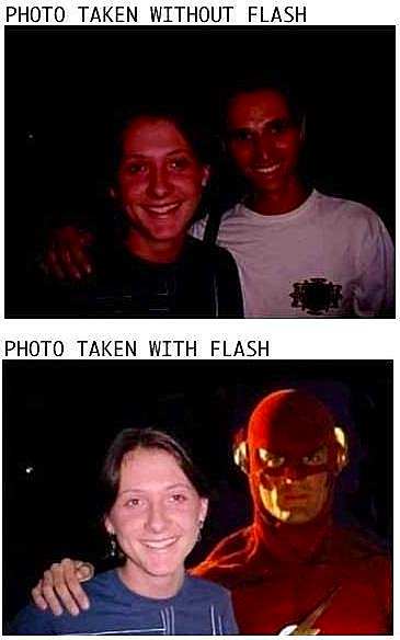 With the flash