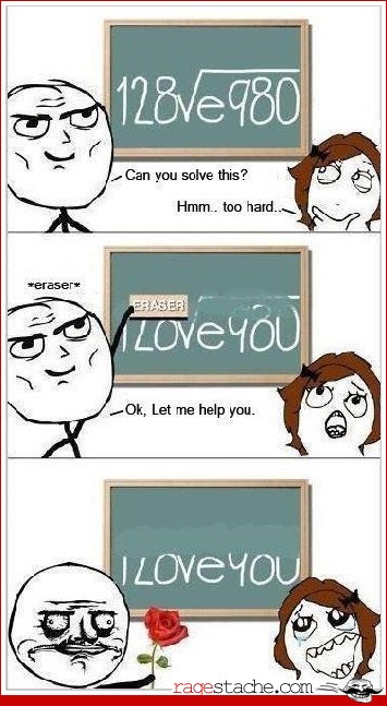 proposing like a boss - 12812980 Can you solve this? Hmm.. too hard. Eraser Love You Ok, Let me help you. I Love You ragestache.com