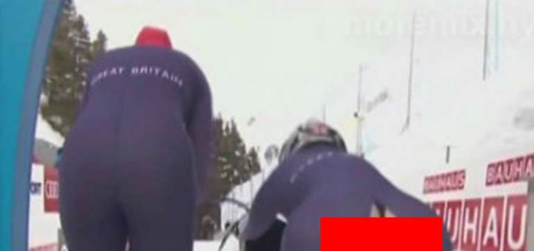 Bobsled + Rip = Chilly.I bet the victim, UK bobsledder Gillian Cooke, was in a big hurry to jump into her sled.