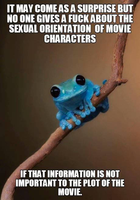 technocracy movement meme - It May Come As A Surprise But No One Gives A Fuck About The Sexual Orientation Of Movie Characters If That Information Is Not Important To The Plot Of The Movie.