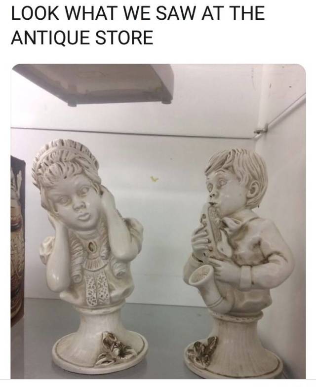 stone carving - Look What We Saw At The Antique Store
