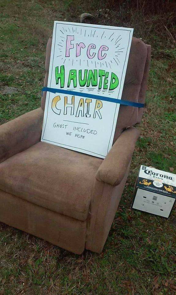 haunted chair - Im Free Haunted Chatr Ghost Included We Hope Corona