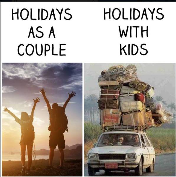 overloaded car - Holidays As A Couple Holidays With Kids