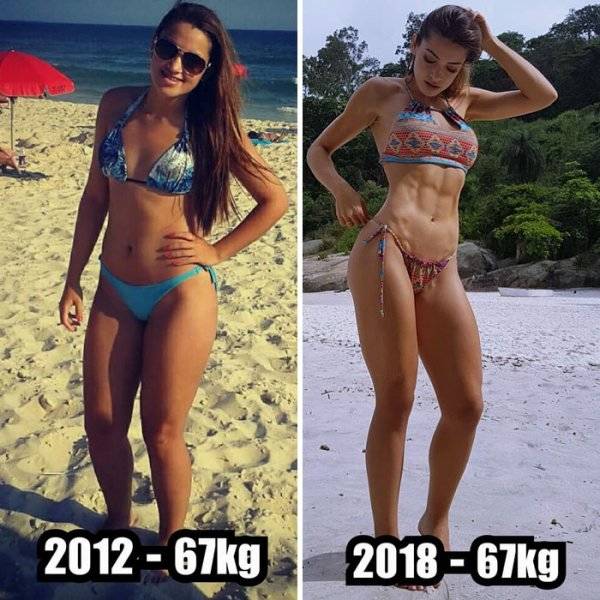 67 kg female body - 2012 67kg 2018 67kg